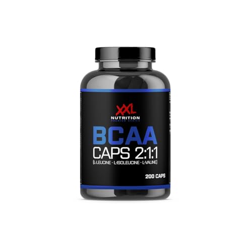 XXL Nutrition - BCAA Kapseln - Aminosäuren Kapseln - Essentiellen Aminosäuren - 1000mg - 200 caps