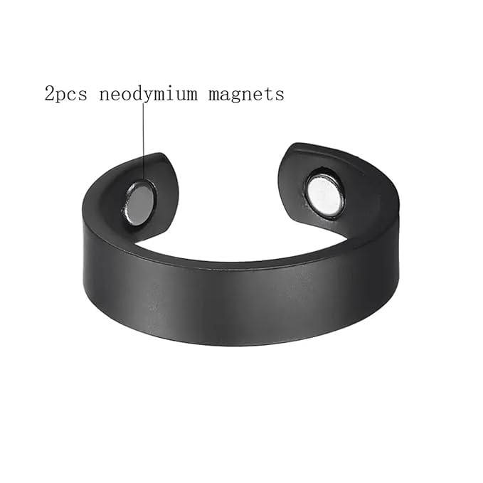 YAVRIXZ 2PCS Sugar Control Set – Acupressure Ring & Clip for Blood Sugar Balance, BP Support & Stress Relief Massager (Black) 4