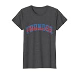 NBA x Winnie Harlow Oklahoma City Thunder City Script T-Shirt, Women, Dark Heather Grey, X-Large