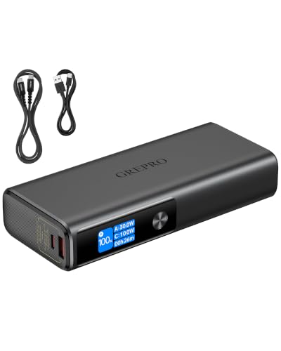 GREPRO 100W Laptop Power Bank, 20000mAh 130W Total Aluminum...