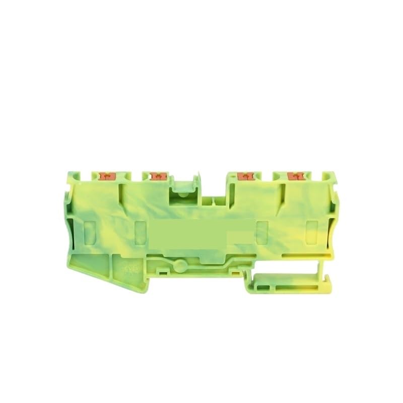Morsettiera di messa a terra PT6-QU-PE | Sul connettore dei cavi elettrici gialli/verdi di terra della guida Din(5 Pcs)