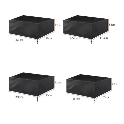 Funda protectora de billar para jardín y terraza resistente al invierno 204cm 4