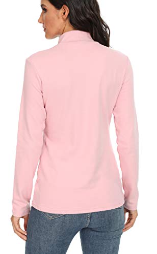 Image of Women's Cotton Mock Turtleneck Long Sleeve Basic Thermal Top