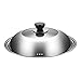 BAZAC Couvercle de rechange en acier inoxydable et verre trempé pour poêle à frire et poêle en acier inoxydable - Couvercle dôme - 30 cm