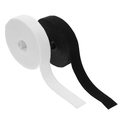 NUOBESTY Correas reutilizables para cables y bridas adhesivas, organizador de cables de nylon para escritorio y electrónica, juego de gestión de cables 2.5cm x 5m color aleatorio