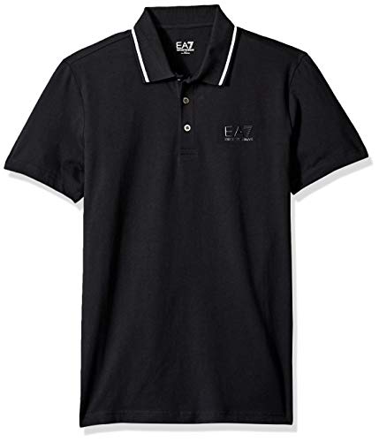 Emporio Armani EA7 Men's Train Core Polo, Black, Medium