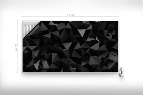Couverture magnétique pour radiateurs 110x60 texture 3D moderne salon
