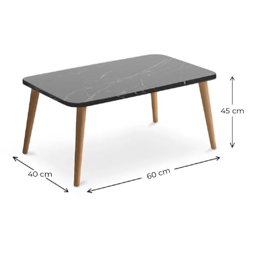 Image of Shoppee Fold-able Rectangal Shaped Side Table /Tea Coffee Breakfast Laptop Table (Brown)