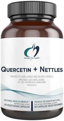Designs for Health Quercetin + Nettles Supplement - Nettle Leaf + Quercetin Supplements with Flavonoids - Powerful Antioxidants for Immune Support (90 Vegan Capsules)