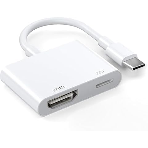 Apple MFi Certified USB-C to HDMI Adapter 4K@60Hz for iPhone 16 15 MacBook Pro Air iPad Pro, Digital AV HDMI 2.0 Cord Compatible with Samsung Galaxy S24 Cover