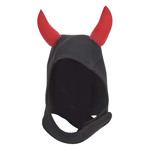 Casco de neopreno con capucha ajustable AstraLoom talla L color rojo y negro para deportes acuáticos