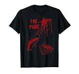 Blood Splatter Spatter Fake Bloody Halloween Im Fine Zombie T-Shirt