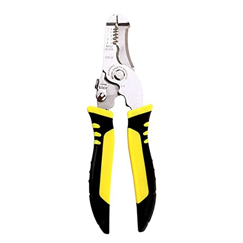 JINGYAN Alicates universales Multifunctional Wire Stripper Pliers Cable Cutter Needle Nose Crimping Stripping Hand Tool Rubber Handle for Electrician(SP01)