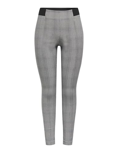 Legging PNT femme ONLY Onlmedusa pantalon taille haute élastique à carreaux