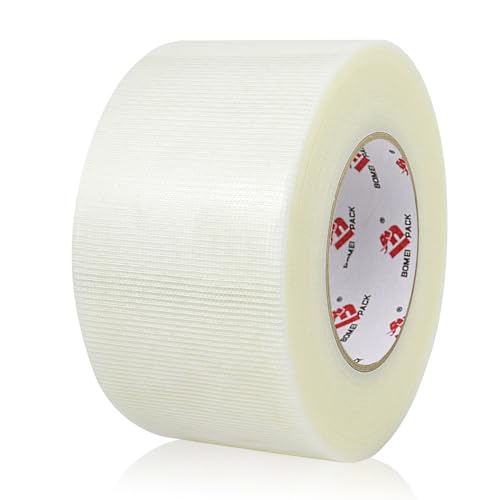 BOMEI PACK Duct Tape Heavy Duty,3 Inch x 60 Yards Clear Duct Tape Waterproof,Residue Free,Flexible,Tear by Hand,Multi-Use for Crafts & Home Improvement