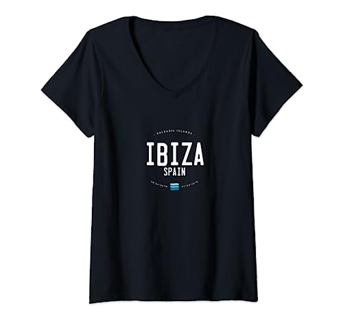 Ibiza España Beach Waves Regalo Camiseta Cuello V