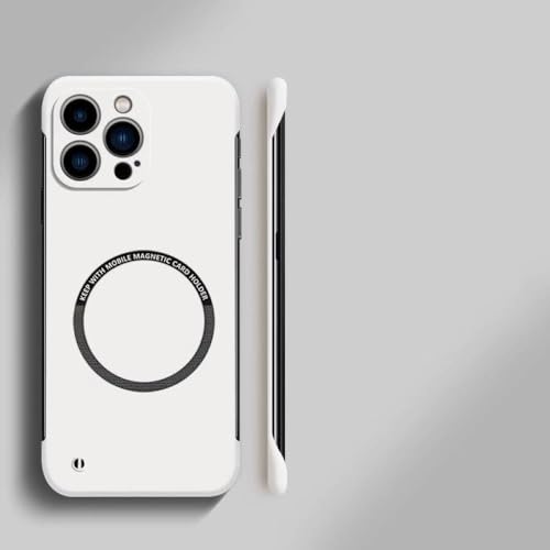 Coque iPhone 12 rigide PC antichoc mince magnétique ivoire