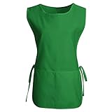 WENZHOU Berufsbekleidung Pflege Große Arbeitsschürze, stilvoll, langlebig, für Kaffee/Chef/Werkstatt, Schürzen, Taschen und Stifthalter, verstellbare Taillenbänder, Werkzeugschürzen für Damen