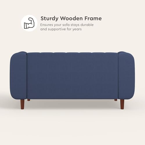 Image of Interio by Godrej Sofa Paramount 2 Seater Fabric Sofa for Living Room, 1-Year Warranty, Solid Wood, Ocean Blue