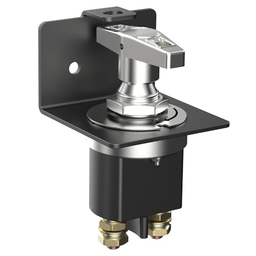 12-48V Master Battery Disconnect Switch,High Current up to 300A.Perfect for Cars, Trucks, RVs, Boats, and ATVs. Easy On/Off Operation with Face Plate Included