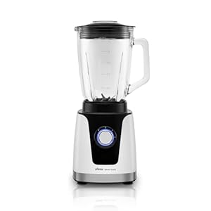 Ufesa White Gold Blender, 1500W Vermogen, Glazen Kan van 1,5L, Snelheidsregelaar met LED-verlichting, IJsvergruizer, 6 Verwijderbare Roestvrijstalen Messen, 2 Snelheden + TURBO