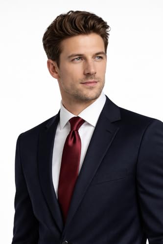 Image of SOFTSTYLE Premium Satin Necktie For Men | Wrinkle-Free | Ofice, Party & Wedding