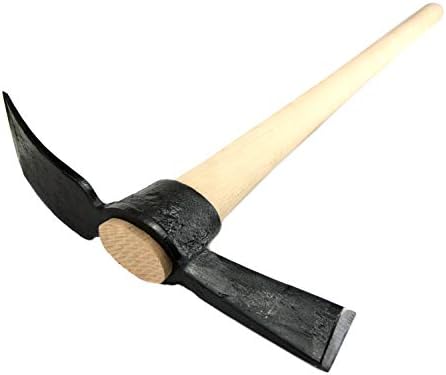 BD Ltd. Mattock 5lb Head and 36” Solid Wooden Handle Digging Pick Adze Hoe