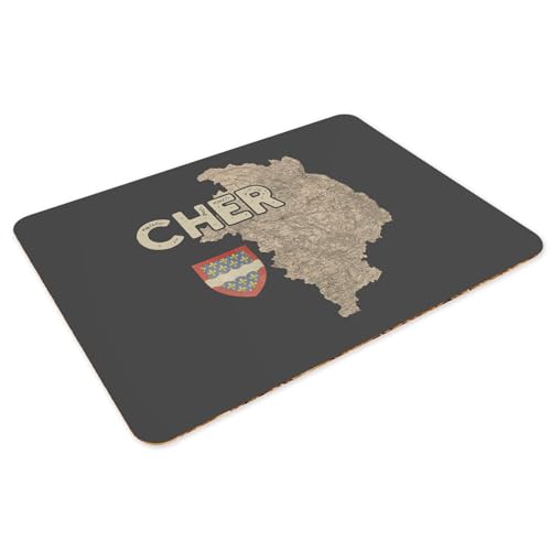 Sets de table liège noir Bourges grand format napperon vintage Cher
