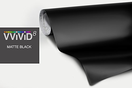 Image of VViViD Black Matte Car Wrap Vinyl Roll with Air Release 3MIL-VViViD8 (0.5FT X 5FT)