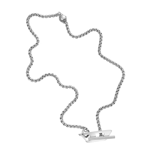 Diesel All-Gender Stainless Steel Chain Necklace