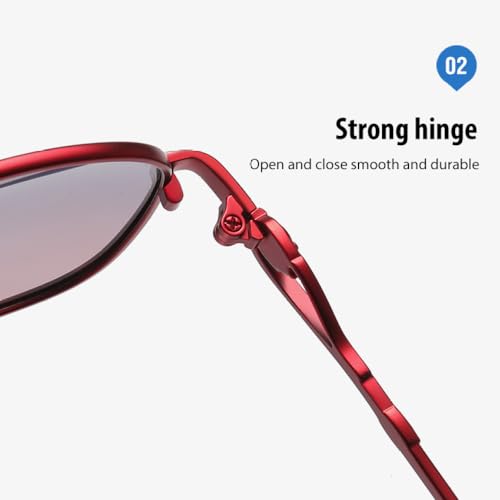 Trendy für Damen-Sonnenbrille mit Farbverlauf, polarisierte Gläser, luxuriöse Damen, elegant, UV400