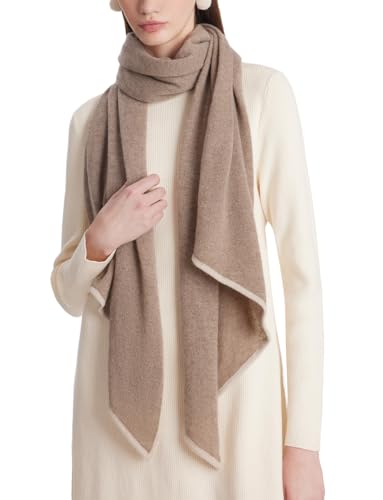 100% Pure Cashmere Scarf For Women Gift Parallelogram Apricot Lightweight Spring Scarves Soft and Warm Light Weight Travel Wrap Mothers Day Gifts4