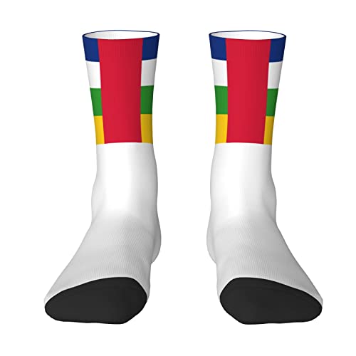 Melbrakin Chaussettes d'équipage de drapeau de la République centrafricaine Chaussettes athlétiques d'été évacuant l'humidité pour hommes et femmes