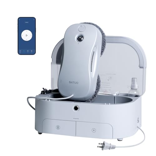 JSDROBOT Satuo S9PRO Window Cleaning Robot,Window Cleaner Robot with Portable Station Suitable for Stubborn Stains Intelligent Path Planning Automatic Dual Water Spray Edge Detection