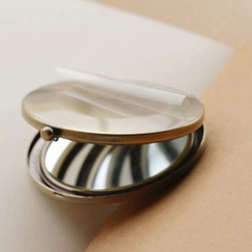 Roseward High End Sunflower Compact Mirror For Purses Hand Painted 1 X /2 X Magnifying Copper Round Hand Mirror Unique Gifts For Women Handheld Travel Makeup Mirror #TOP5