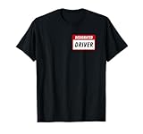 Funny Name Tag Designated Driver Adult Party Drinking Tee T-Shirt