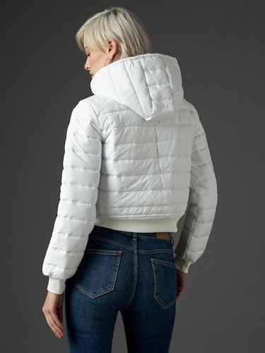 Image of SASSAFRAS Women Hooded Crop Bomber Puffer Jacket