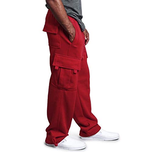 Calça cargo de lã pesada para homens calças de moletom soltas calças esportivas para treino cargo ca