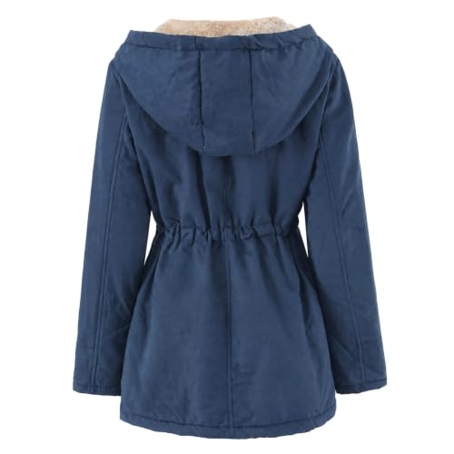 Women Parka Jackets with Hood Warm Fleece Lined Coat Fashion Cozy Outerwear - image 6