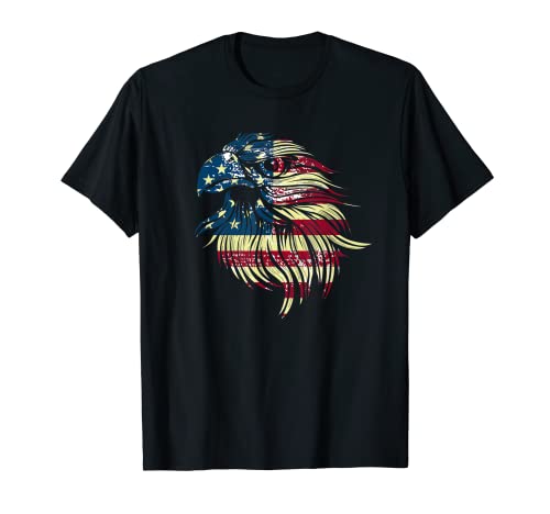 American Patriot Freedom Eagle | 4 de julio bandera de Estados Unidos Camiseta