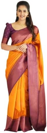 SGF11 Women Kanjivaram Soft Silk Saree Women's Sarees (pack of 1)