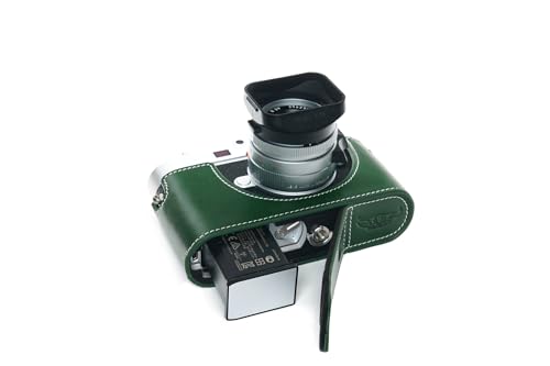 Housse Leica M11 cuir vert demi-étui idéal pour la photo de rue