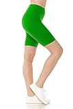 Leggings Depot Women's Buttery Soft Fashion Biker Shorts Athletic Shorts for Yoga, Kelly Green, Medium