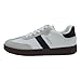 Men's casual sneakers in white and black, featuring a synthetic leather upper with faux suede accents, a PVC sole, and a low-top lace-up design (White, Adult, Men, 7.5, Numeric, US Footwear Size System, Medium)