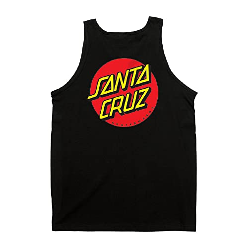 SANTA CRUZ Classic Dot Tank Midweight T-Shirt Black Lg Mens