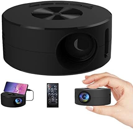 Portable Home Mini USB Projector for Phone with Remote Controller Built-in Speaker,Audio Port,Android iOS Phone Tablet USB Flash Driver Compatible