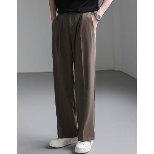 Men's Loose Pleated Business Pants Loose Pleated Suit Trousers Wide-Leg Suit Pants for Men2