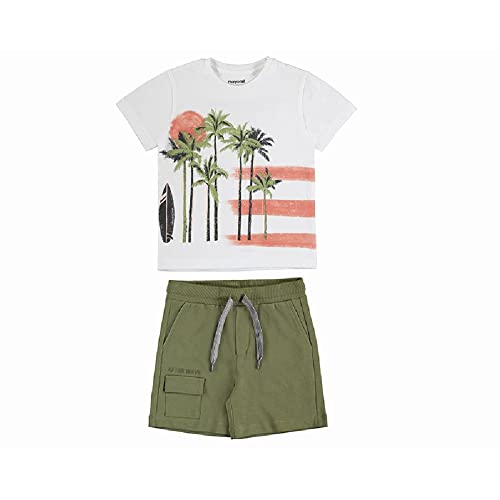 Conjunto deportivo de niño en suave algodon natural con camiseta y pantalon de tortuga para 2 años