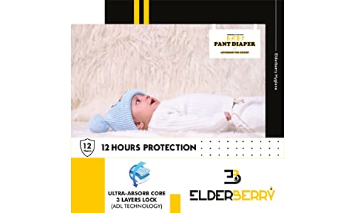 Image of ElderBerry Premium Baby Pant Diaper Large Size (9 to 14 Kg) 52 Count
