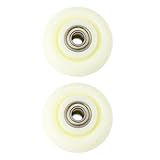 LT Easiyl 2 Stück 3 Zoll Geräuscharme Lenkrollen 75x35mm 6001ZZ Kugellager Kleine Riemenscheibe für Wagen